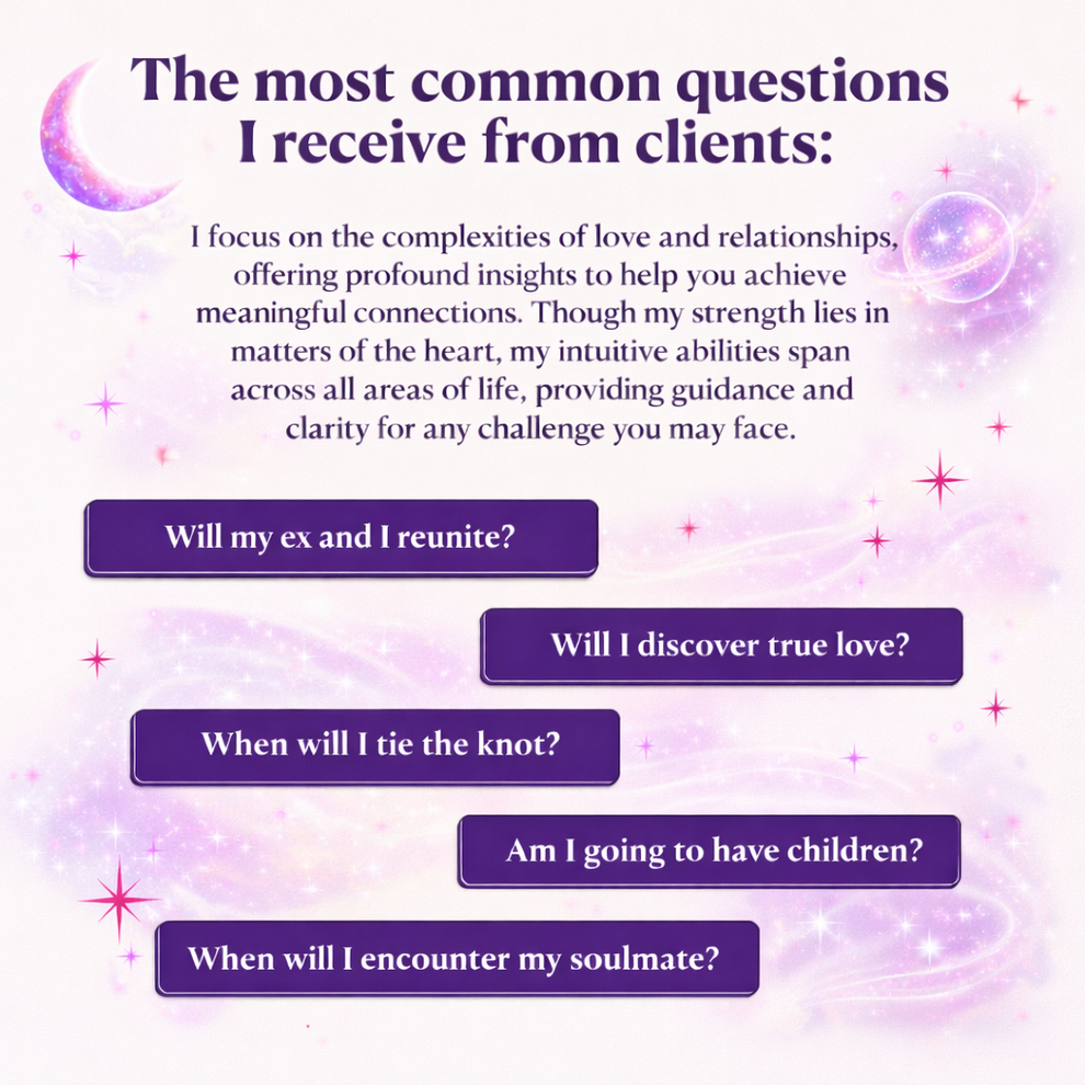 Common questions answered in Marie's reading