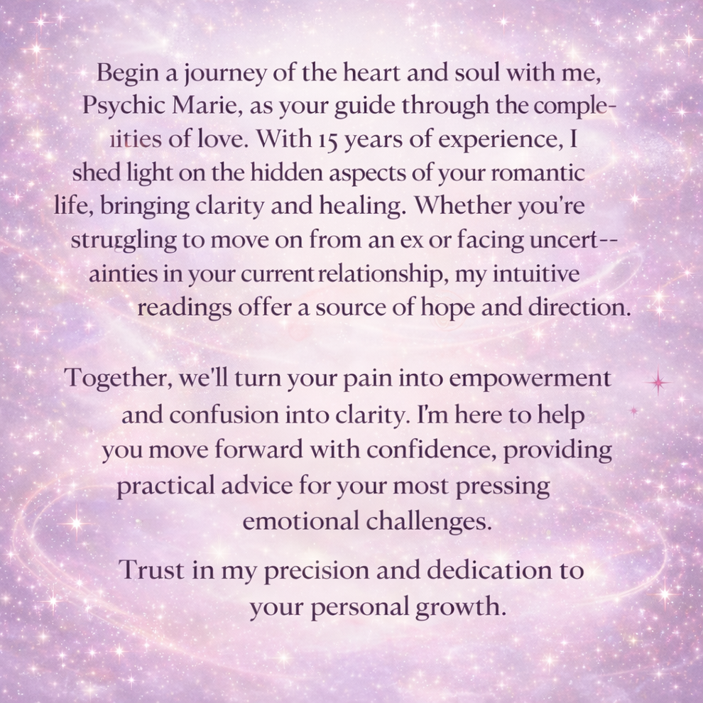 Benefits of Marie's psychic reading